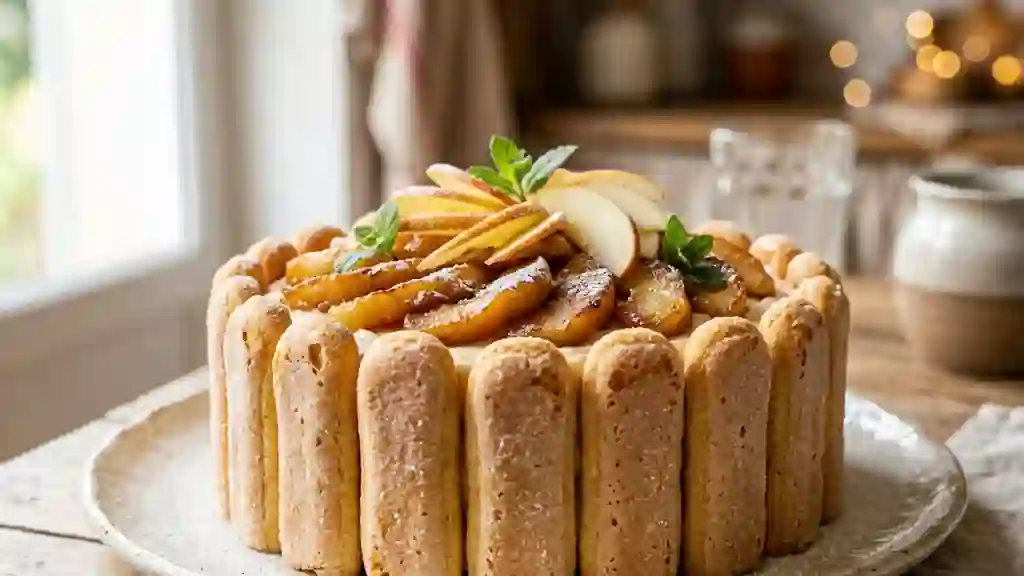 Charlotte Fondante aux Pommes et Chantilly - Photo de présentation