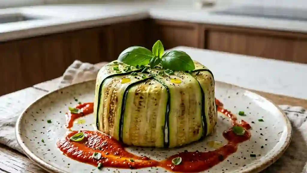 Charlotte fondante courgette, frais et poivron - Photo de présentation