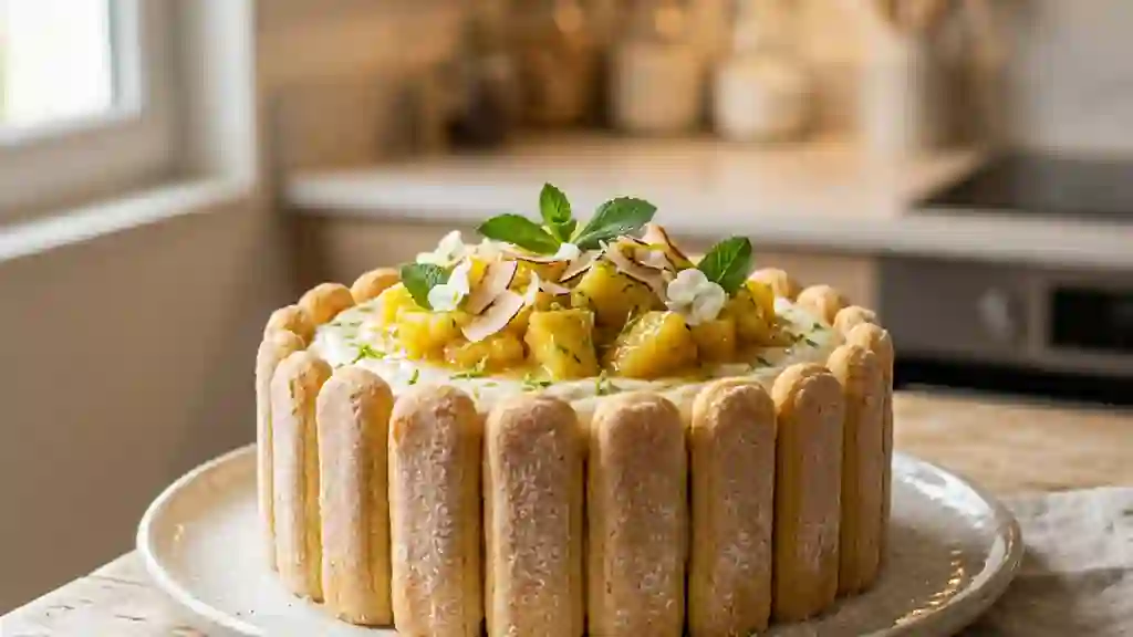 Charlotte Exotique Ananas et Coco Onctueuse - Photo de présentation