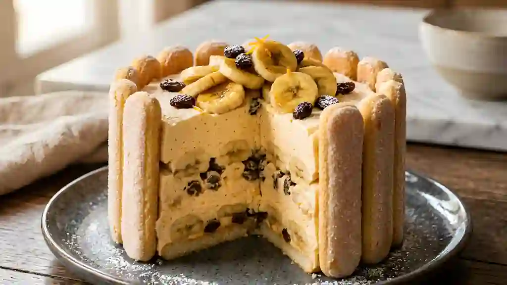 Charlotte banane et raisins - Photo de présentation