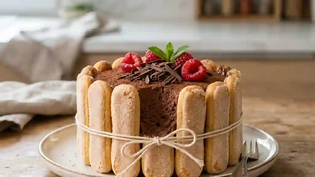 Charlotte fondante à la mousse de chocolat - Photo de présentation
