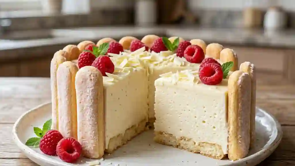 Charlotte Onctueuse Chocolat Blanc et Lait Sucré - Photo de présentation