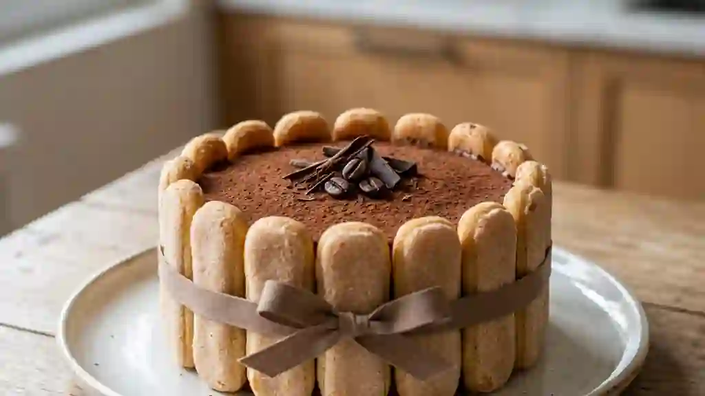 Charlotte fondante chocolat noir et café intense - Photo de présentation