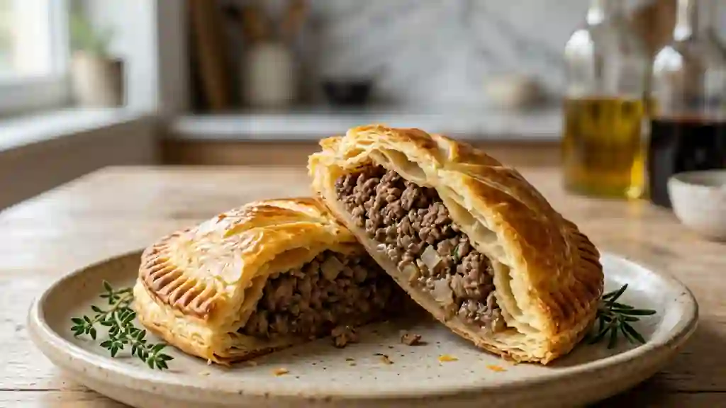 Chausson croustillant au bœuf et oignons - Photo de présentation