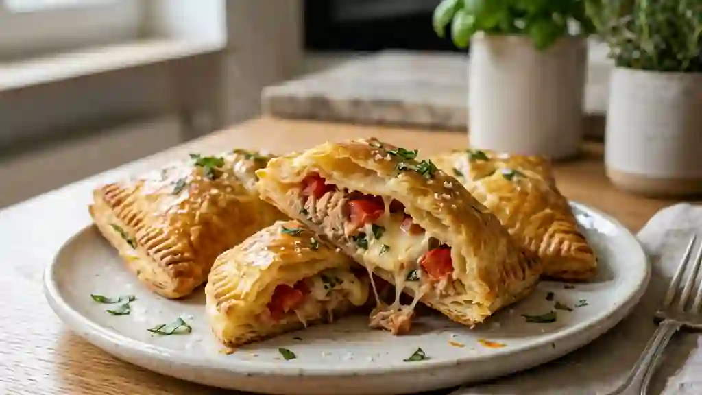 Chaussons feuilletés Thon, Tomate & Mozzarella - Photo de présentation