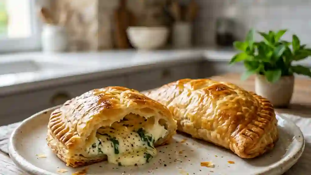 Chaussons croustillants chèvre et menthe - Photo de présentation