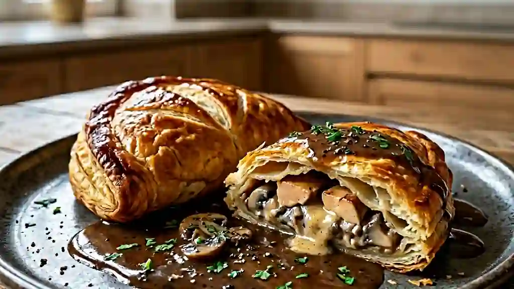 Chaussons Croustillants au Foie Gras et Champignons - Photo de présentation