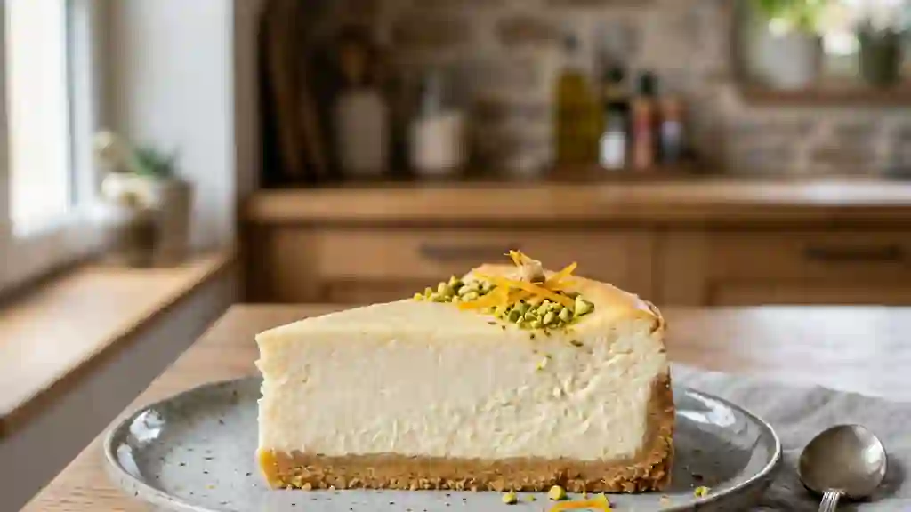 Cheesecake à la fleur d'oranger ultra-onctueux - Photo de présentation