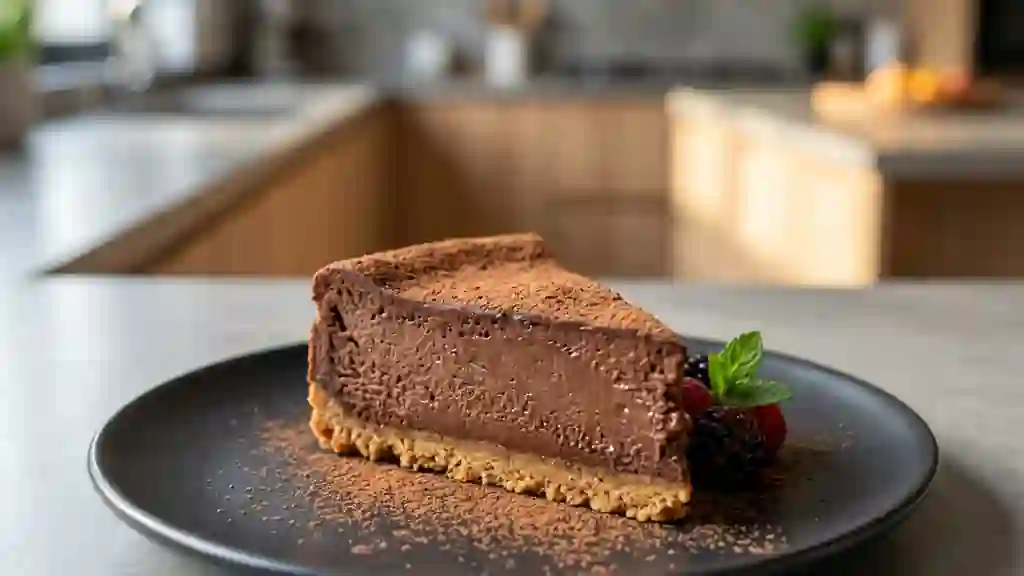 Cheesecake fondant au chocolat noir - Photo de présentation