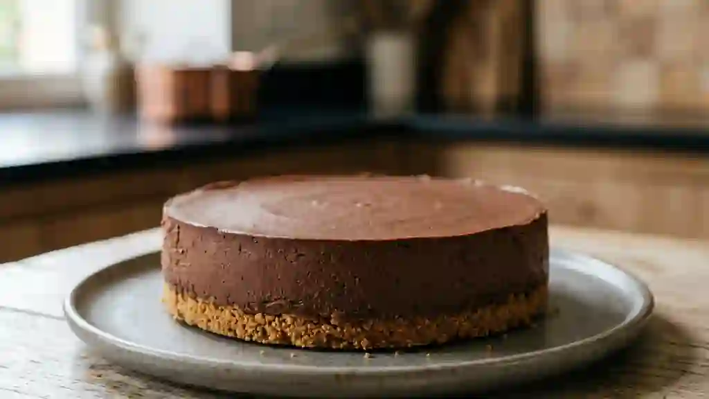 Cheesecake fondant au chocolat noir intense - Photo de présentation
