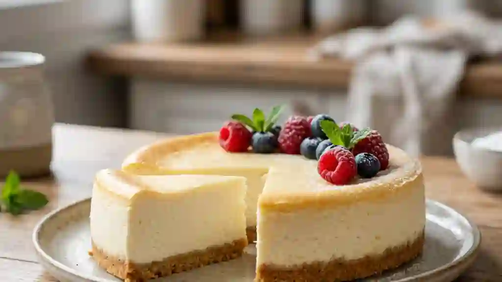 Cheesecake fondant au fromage blanc et citron - Photo de présentation