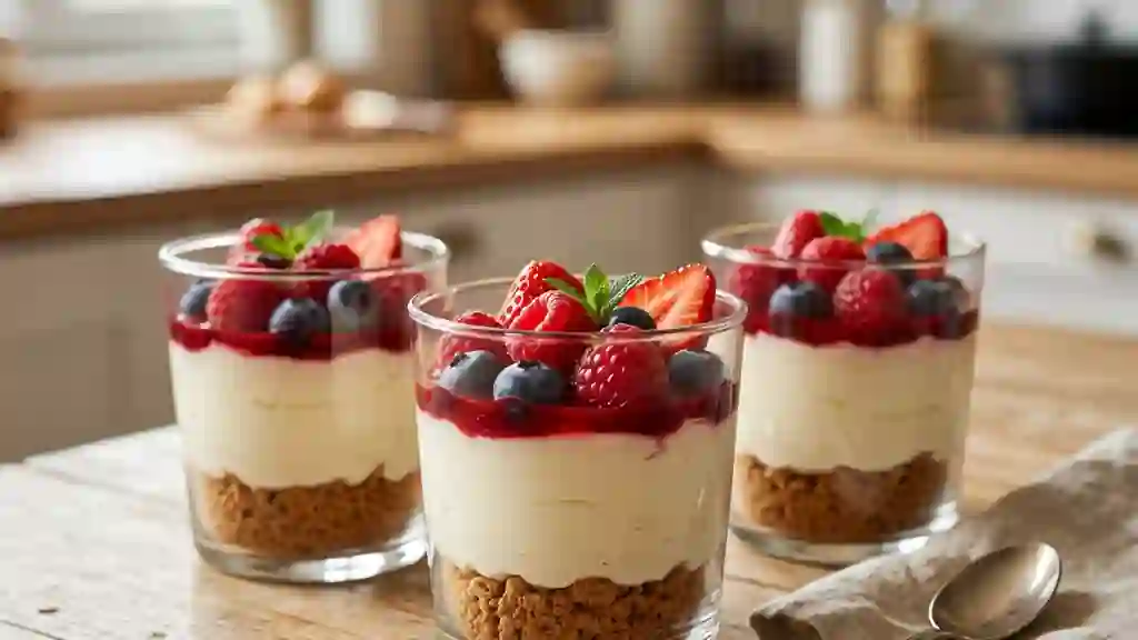 Cheesecake fondant spéculoos et fruits rouges - Photo de présentation