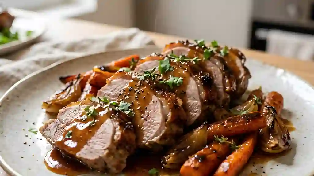 Chevreau rôti au miel et gingembre - Photo de présentation