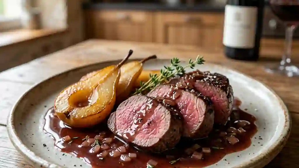 Chevreuil aux Poires et Jus Réduit - Photo de présentation