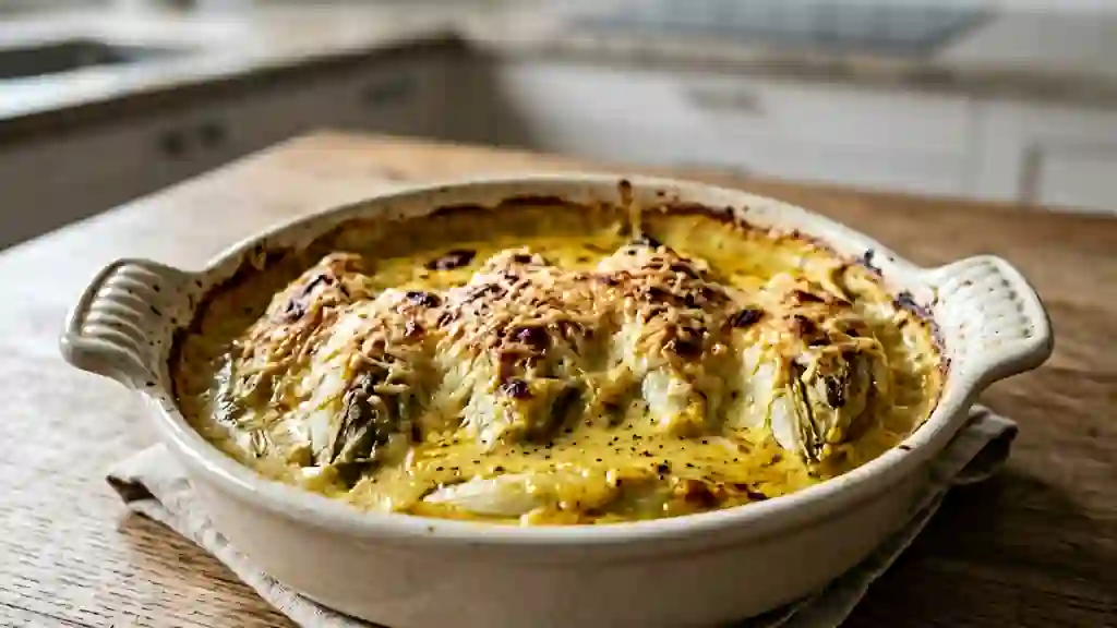 Chicons fondants à la crème de curry - Photo de présentation