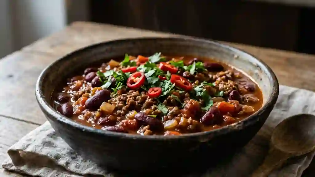 Chili con carne épicé et fondant - Photo de présentation