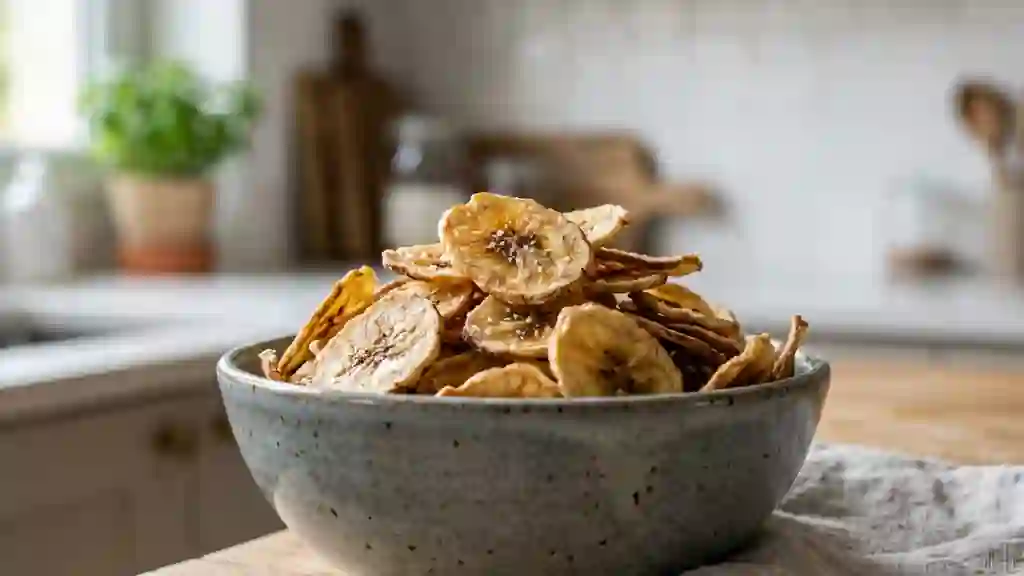 Chips de banane salées ultra-craquantes - Photo de présentation