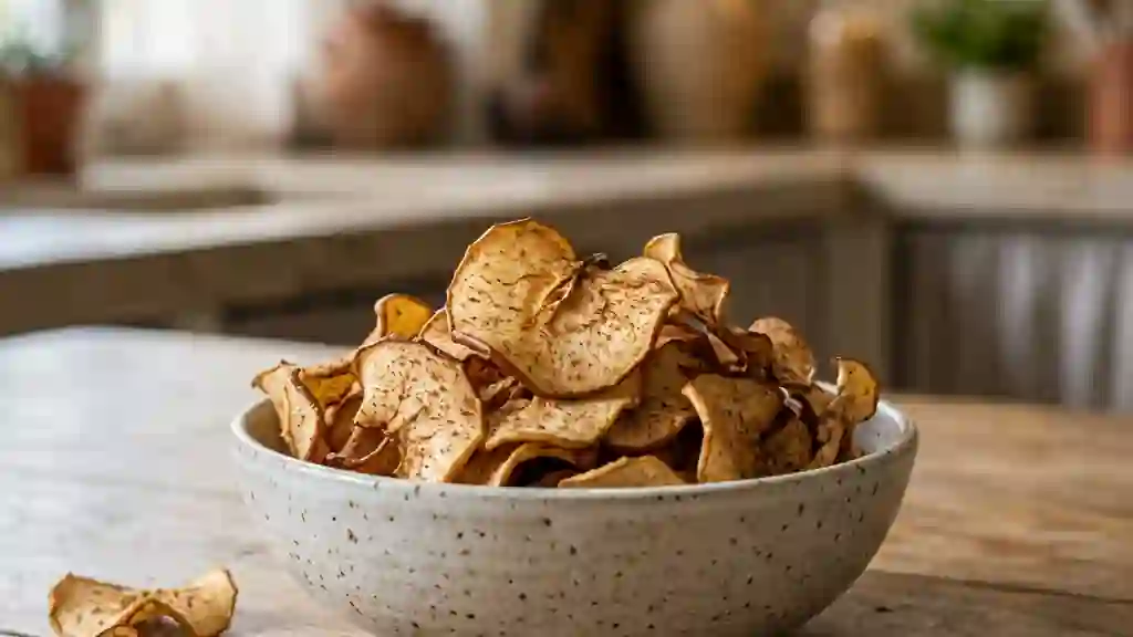 Pétales de pommes craquants à la cannelle - Photo de présentation