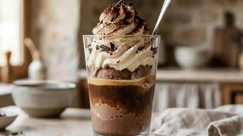 Chocolat liégeois intense et crème fouettée - Photo de présentation