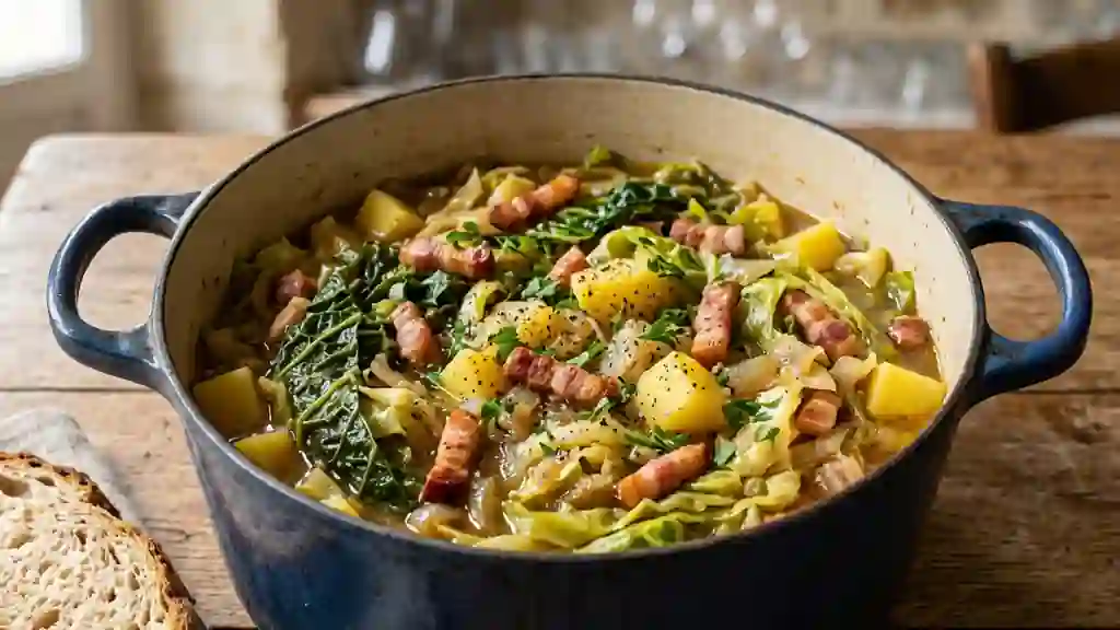 Potée de chou fondant au lard fumé - Photo de présentation