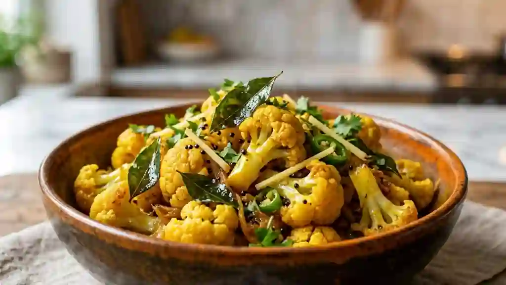 Gobhi Tadkedaar : Chou-fleur craquant au gingembre - Photo de présentation