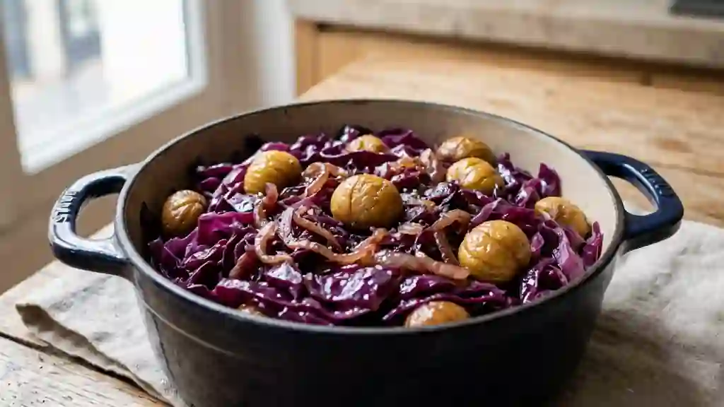 Chou rouge mijoté aux marrons fondants - Photo de présentation