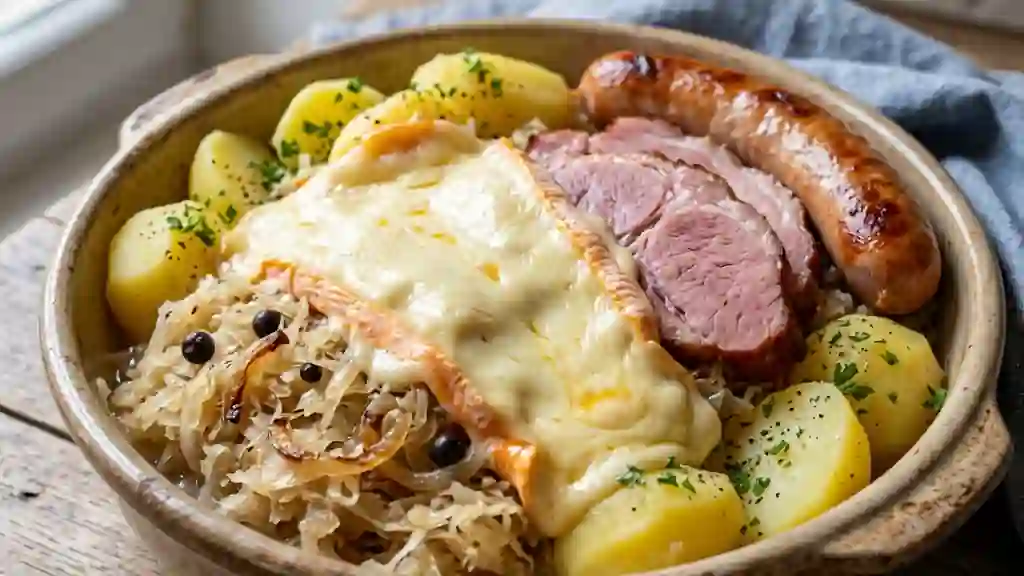 Choucroute fondante au Munster et fumé - Photo de présentation