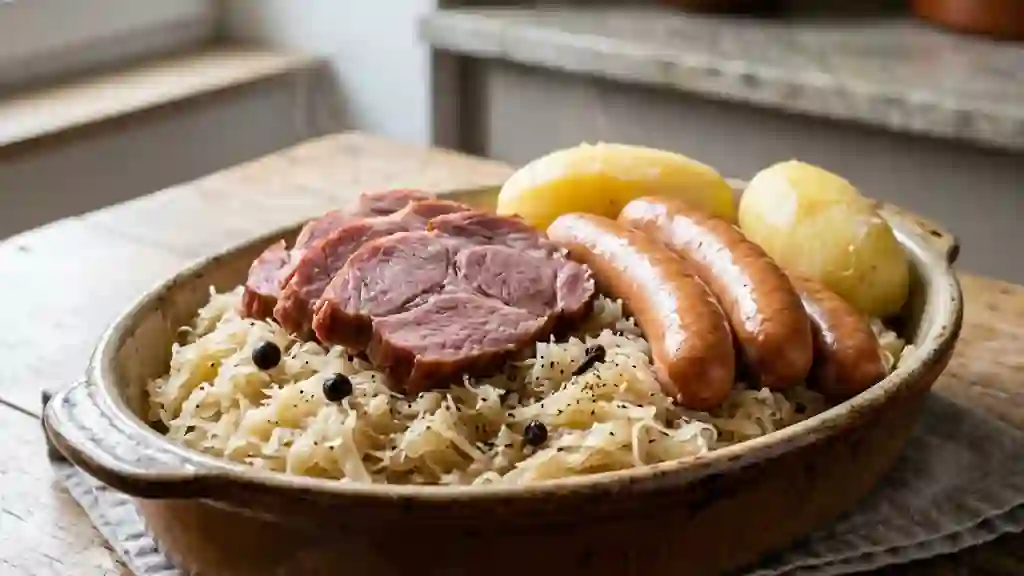 Choucroute alsacienne fondante et fumée - Photo de présentation