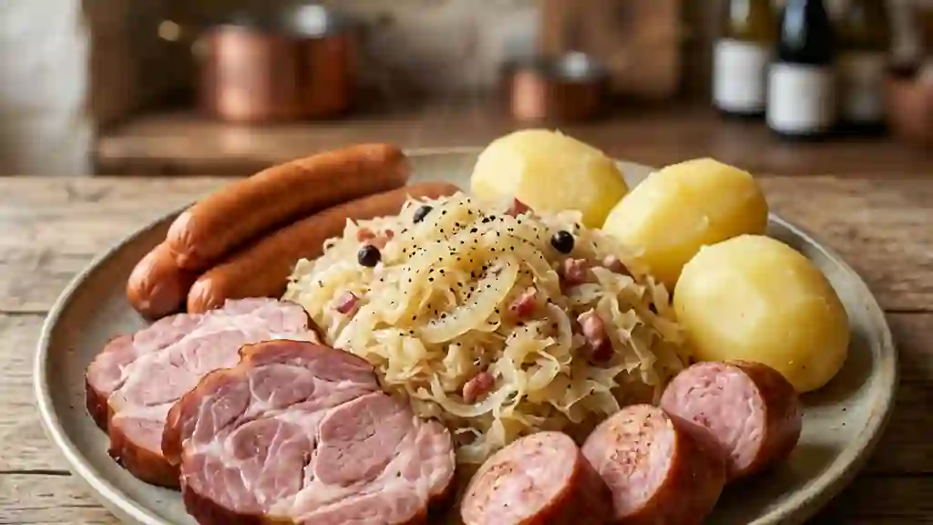 Choucroute Garnie Fondante aux Viandes Fumées - Photo de présentation