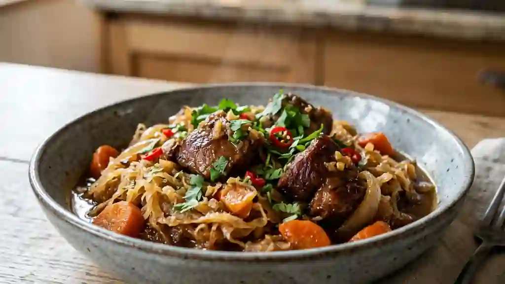 Choucroute de porc fondante au gingembre - Photo de présentation