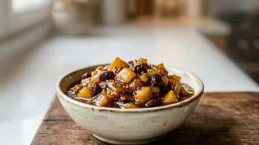 Chutney de poire fondant et gingembre épicé - Photo de présentation