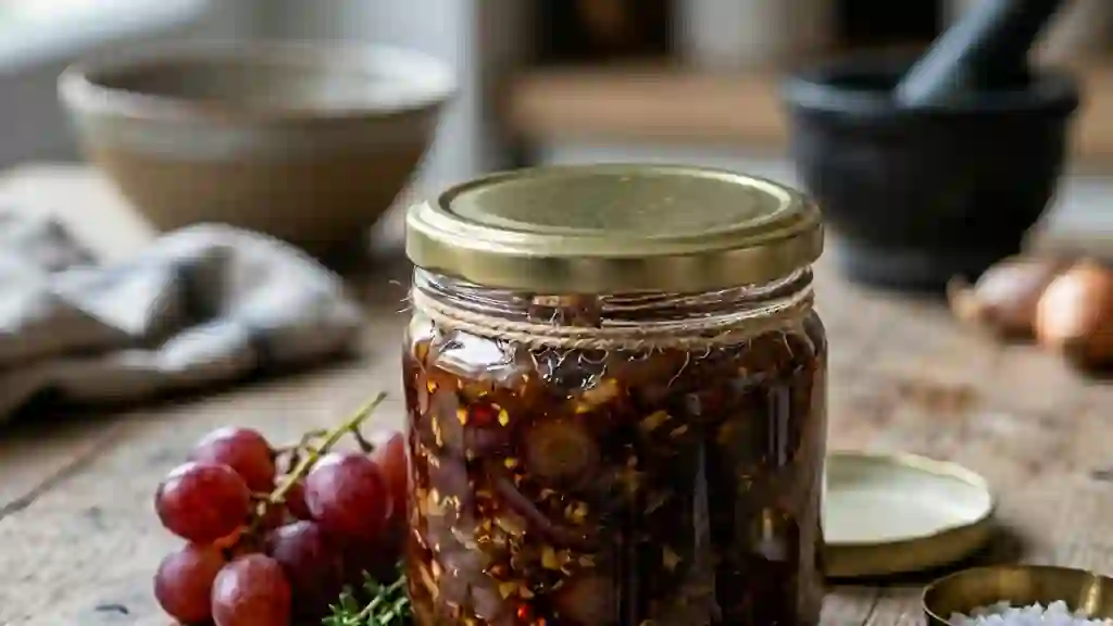 Chutney de raisin acidulé au miel et gingembre - Photo de présentation