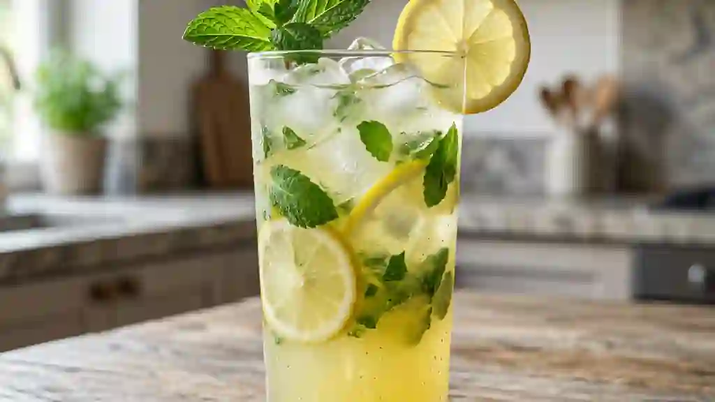 Citronnade à la menthe givrée et acidulée - Photo de présentation