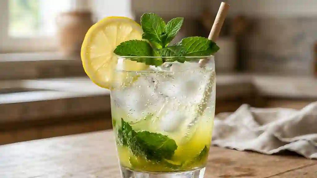 Citronnade givrée à la menthe froissée - Photo de présentation
