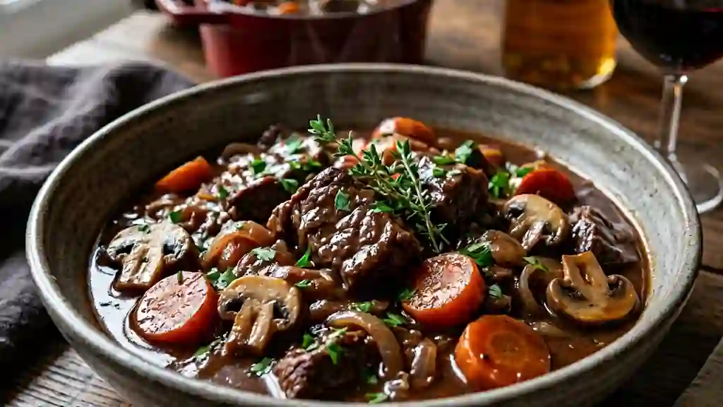 Civet de bison fondant parfumé au whisky - Photo de présentation