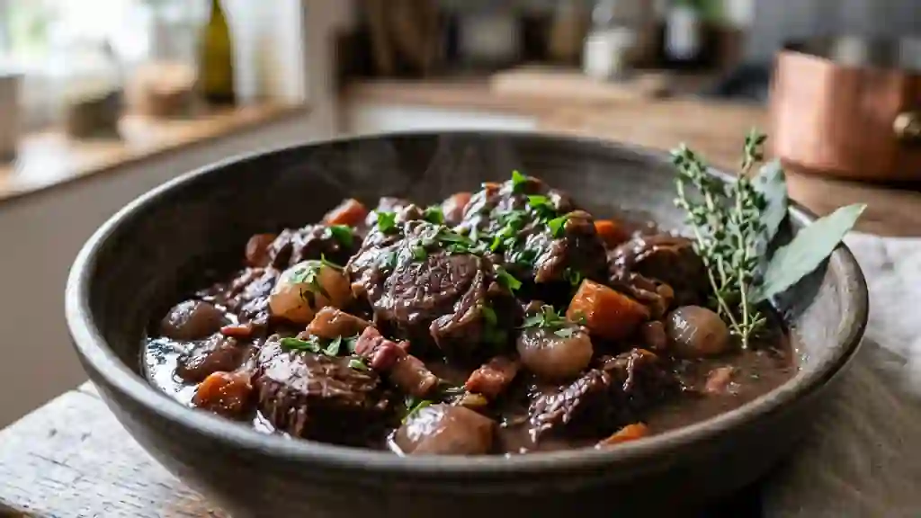 Civet de sanglier fondant au vin rouge - Photo de présentation