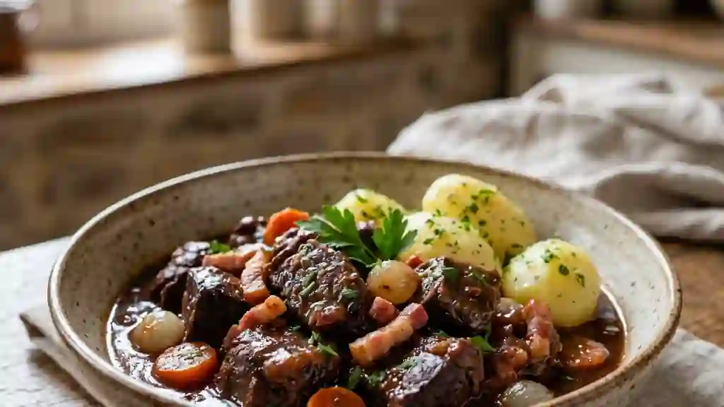 Civet de sanglier fondant au vin rouge - Photo de présentation