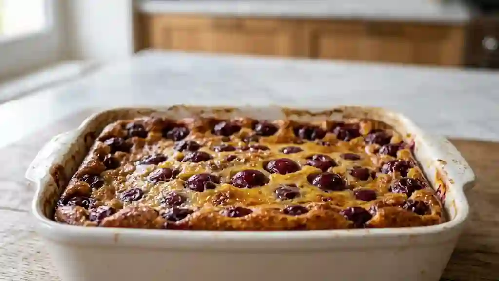 Clafoutis fondant aux cerises charnues - Photo de présentation