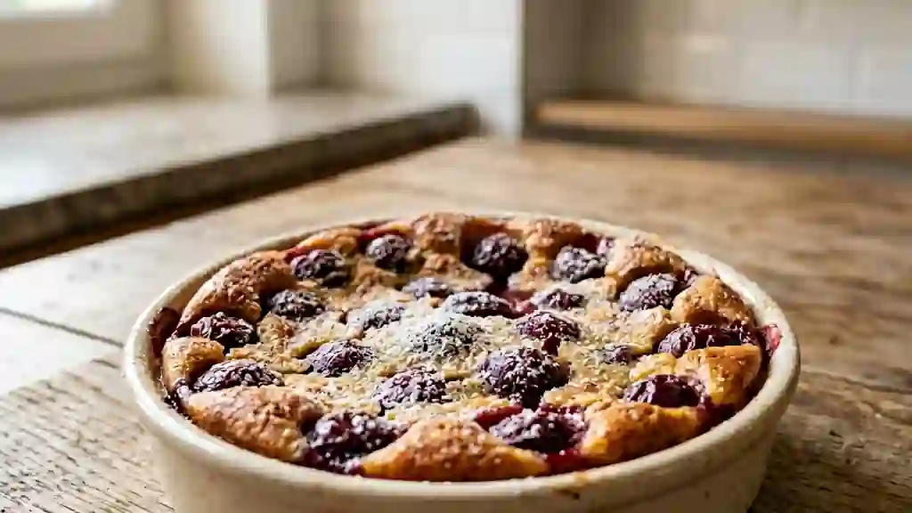 Clafoutis fondant aux cerises - Photo de présentation