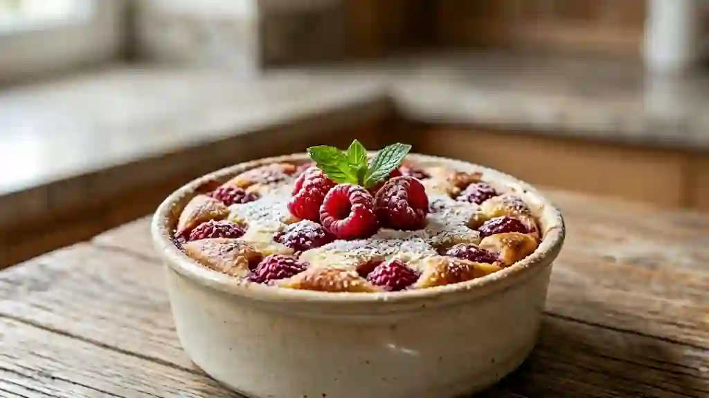 Clafoutis Fondant Framboise et Vanille - Photo de présentation
