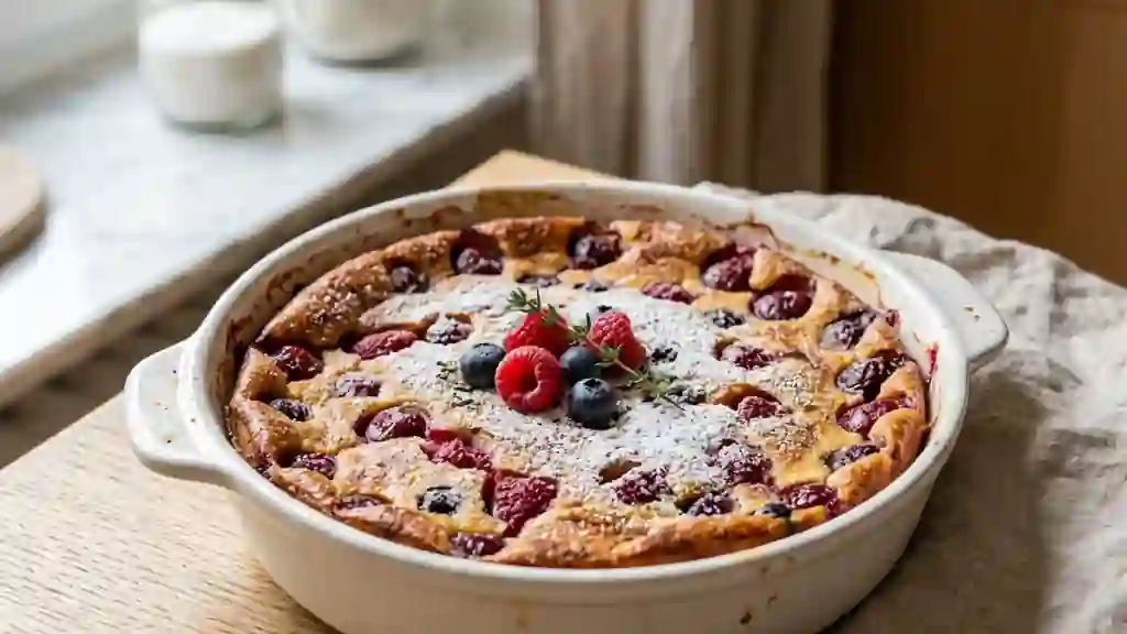 Clafoutis Moelleux aux Fruits Rouges et Vanille - Photo de présentation