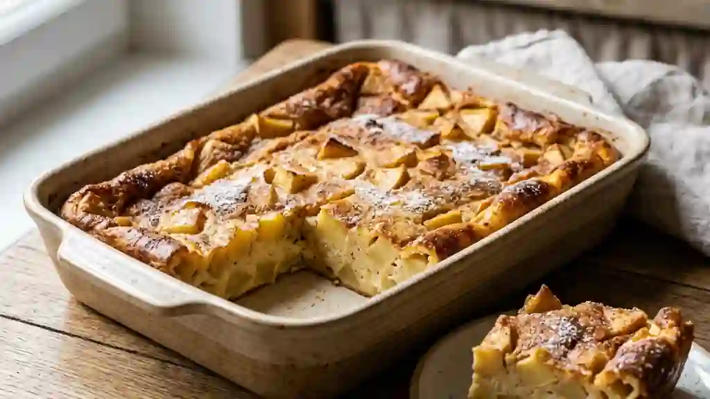 Clafoutis fondant pommes et cannelle - Photo de présentation