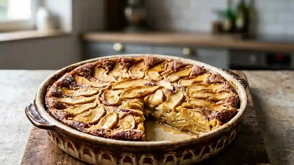 Clafoutis fondant aux pommes et Calvados - Photo de présentation