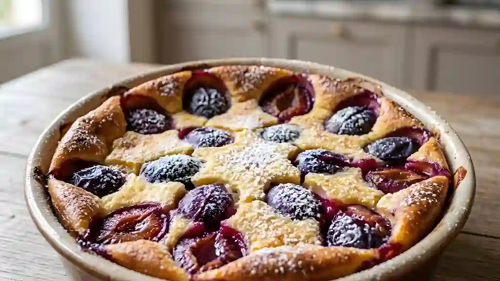 Clafoutis aux quetsches acidulé - Photo de présentation