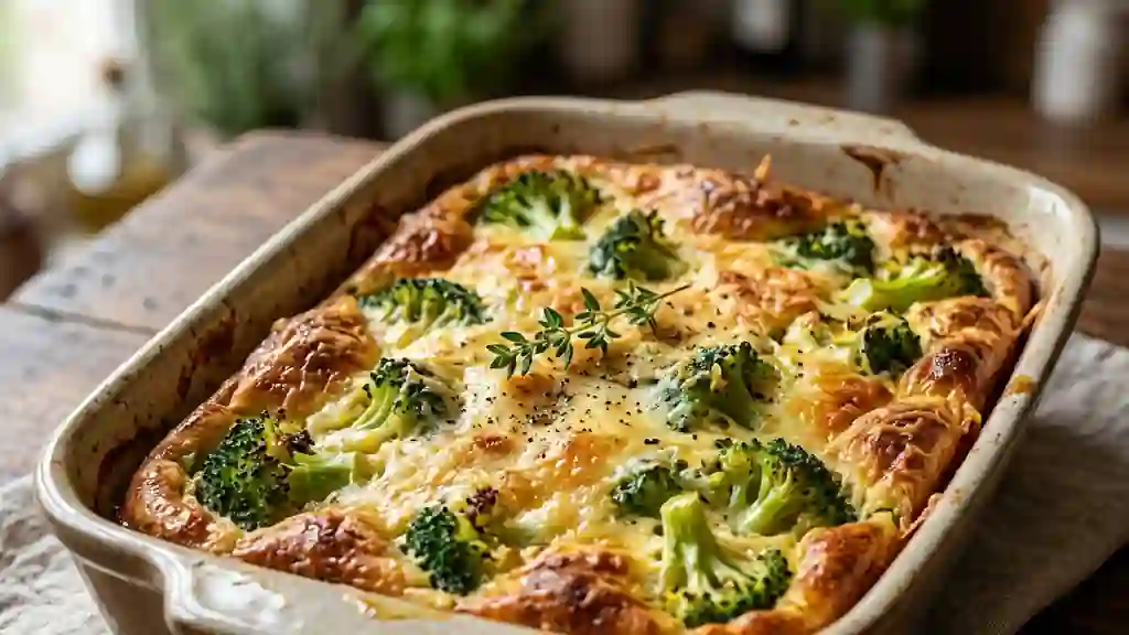 Clafoutis de brocoli fondant et gratiné - Photo de présentation