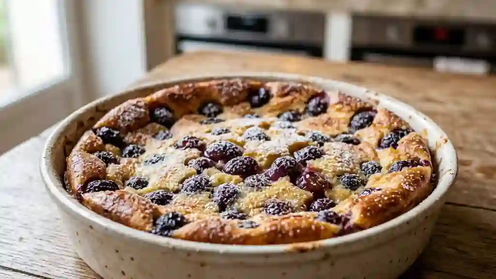 Clafoutis fondant au raisin muscat - Photo de présentation