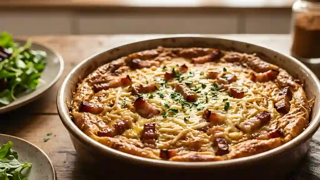 Clafoutis fondant aux lardons fumés - Photo de présentation