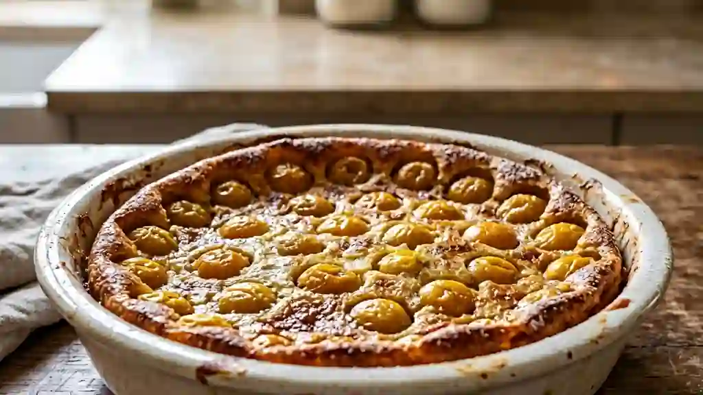 Clafoutis moelleux aux mirabelles fondantes - Photo de présentation