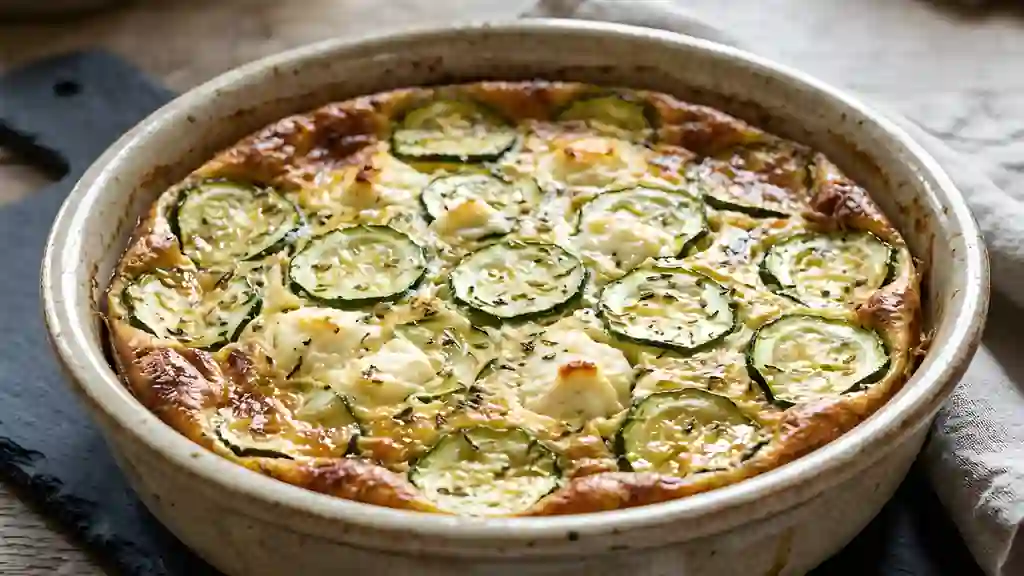 Clafoutis fondant brousse et courgettes - Photo de présentation