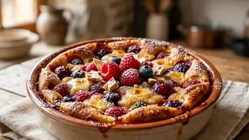 Clafoutis Moelleux Fruits Rouges et Nougat - Photo de présentation